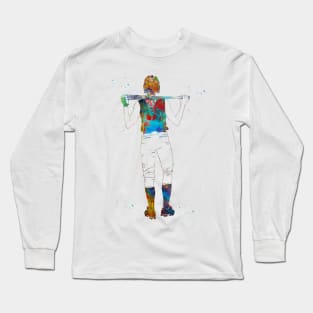 Baseball Player Girl Long Sleeve T-Shirt